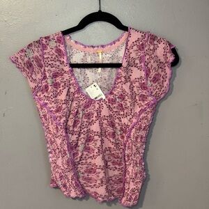 Oh My Baby Crop Mesh T-Shirt | Free People | NWT